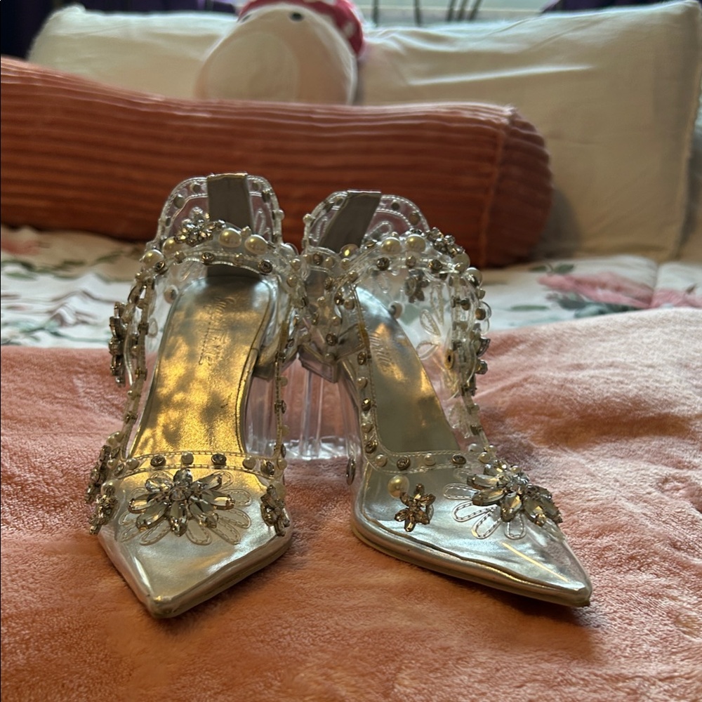 NW sold out DollsKill SPARKLING EVER AFTER POINTED TOE HEELS by SUGAR THRILLZ S8